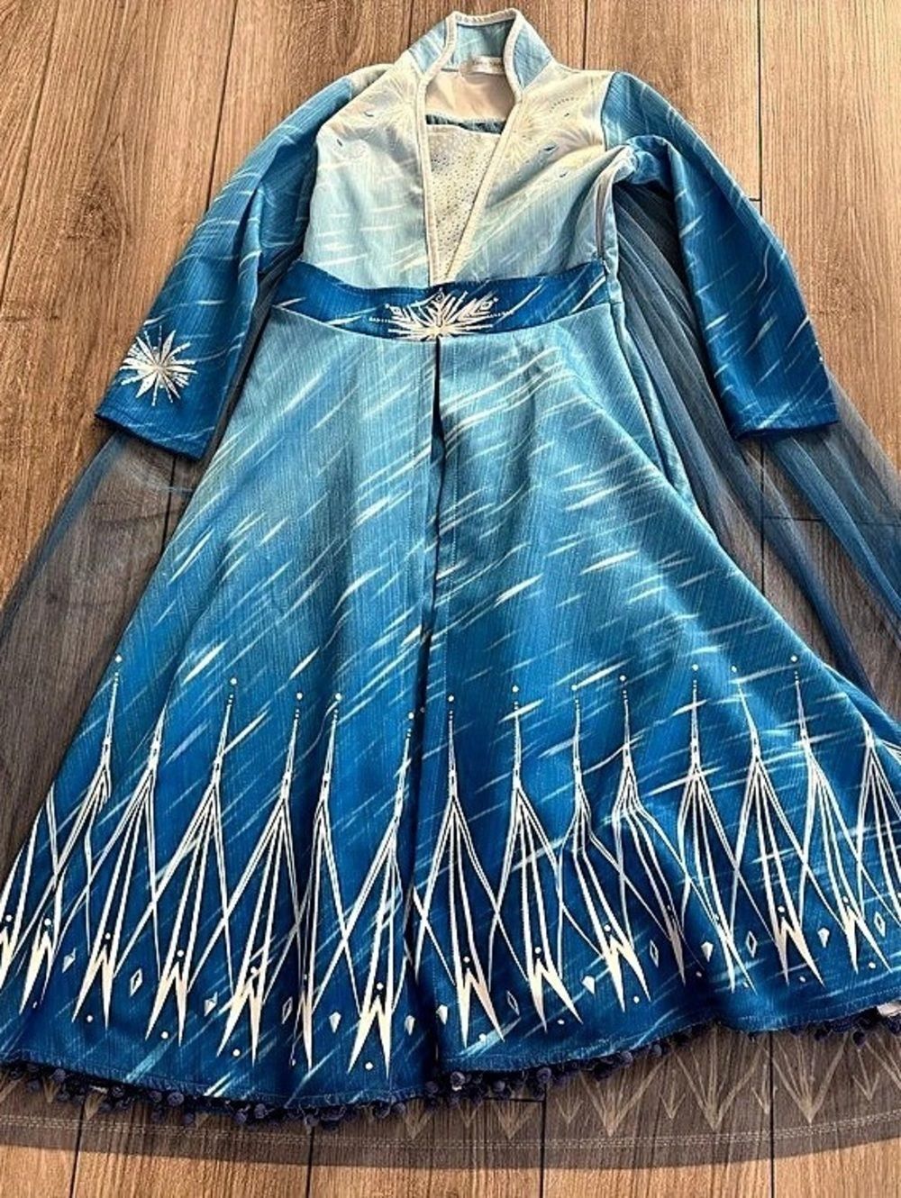 Zhi Xuan Tong Frozen 2 Elsa Travel Costume Dress Icy Blue Sz 150 (Fits US 10/12)